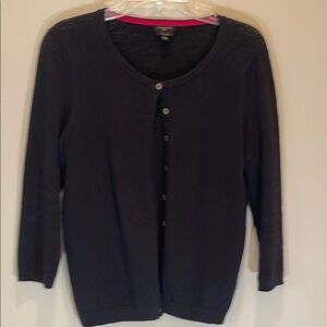 Talbots Open Weave Cardigan Summer Sweater